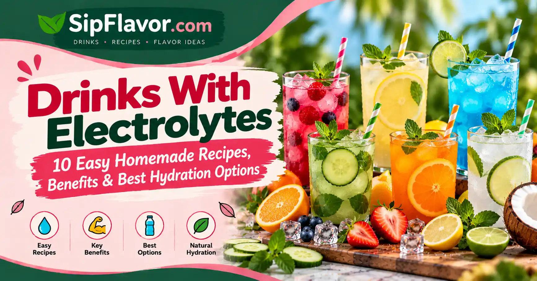 Drinks With Electrolytes: 10 Easy Homemade Recipes, Benefits & Best Hydration Options